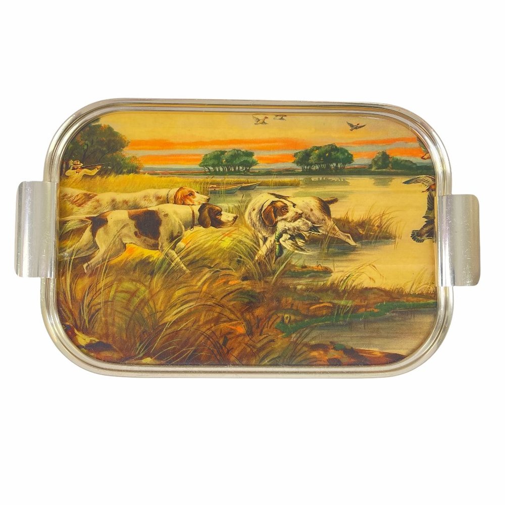 Vintage Hunting Themed Tray